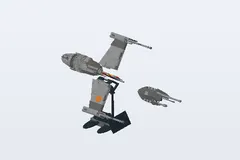 Mid-build preview of B-wing Starfighter