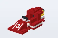 Mid-build preview of [Red Race Car Number 3]