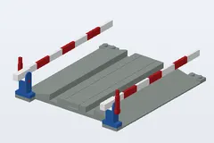 Mid-build preview of Railroad Crossing Gate