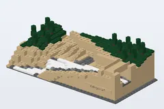Mid-build preview of Fallingwater