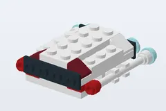 Mid-build preview of Republic Attack Shuttle - Mini