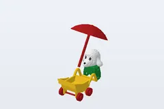 Mid-build preview of Bianca Lamb and Stroller