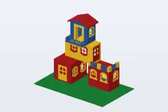 Mid-build preview of The Fabuland House
