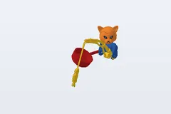 Mid-build preview of Fisherman Cornelius Cat