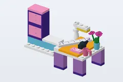 Mid-build preview of Emma’s Fashion Design Studio