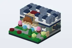 Mid-build preview of Bricktober Bakery