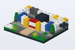 Mid-build preview of Bricktober Toys R Us Store
