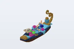 Mid-build preview of Naida's Gondola & the Goblin Thief