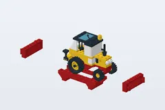 Mid-build preview of Railroad Tractor Flatbed