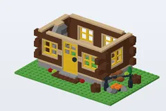 Mid-build preview of Log Cabin