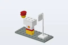 Mid-build preview of Shell Gas Pump