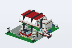 Mid-build preview of Gas N' Wash Express