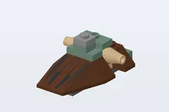 Mid-build preview of Boba Fett's Slave I - Mini (Kabaya Box)