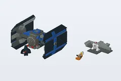 Mid-build preview of TIE Fighter & Y-wing