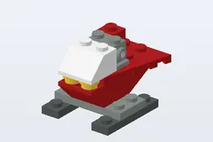 Mid-build preview of Small Red Helicopter (Polybag)