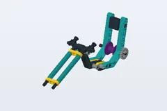 Mid-build preview of Blast Off Chopper with Bungee Cord Power!